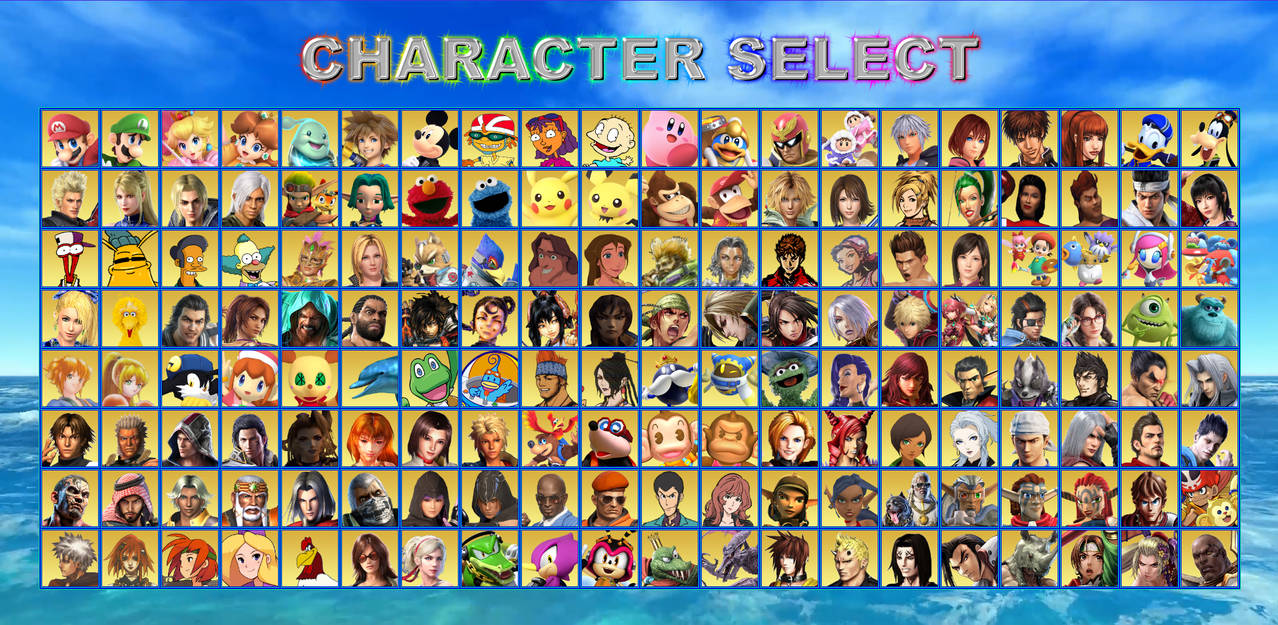 Character Select Roster Template Character Select 001 (Complete) by WaterKirby--64 on DeviantArt