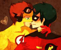 Kid Flash and Robin