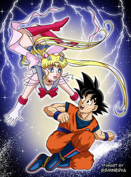 Usagi and Goku fanart 2 remake