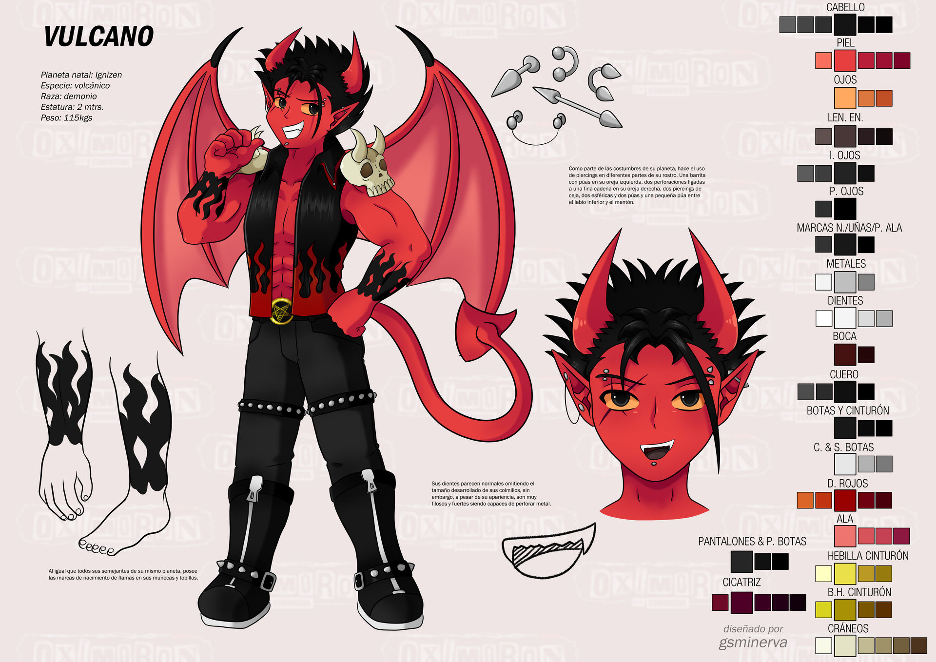 Vulcano - Character sheet 1 by GSMinerva on DeviantArt