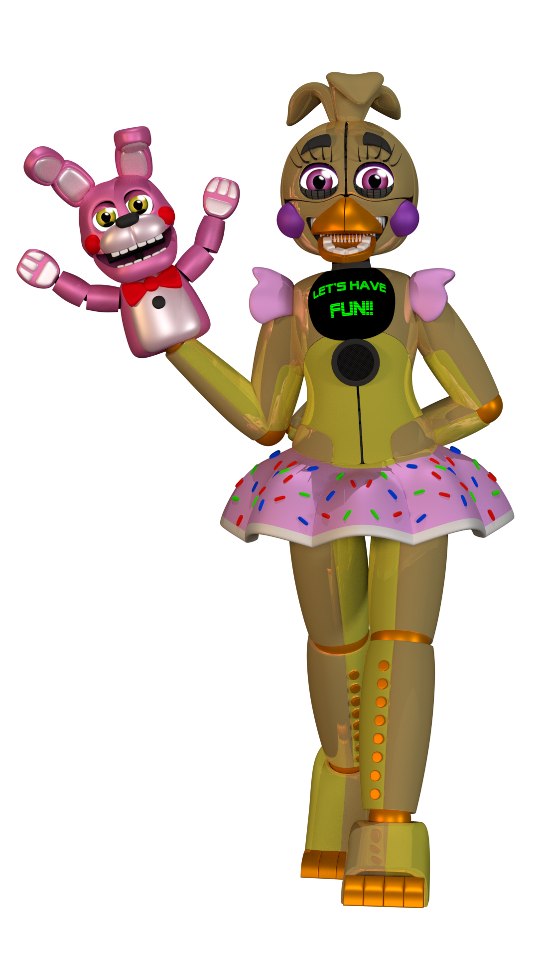 Drawing the Funtime chicas! (I made my oc funtime chica before the act, chica fnaf