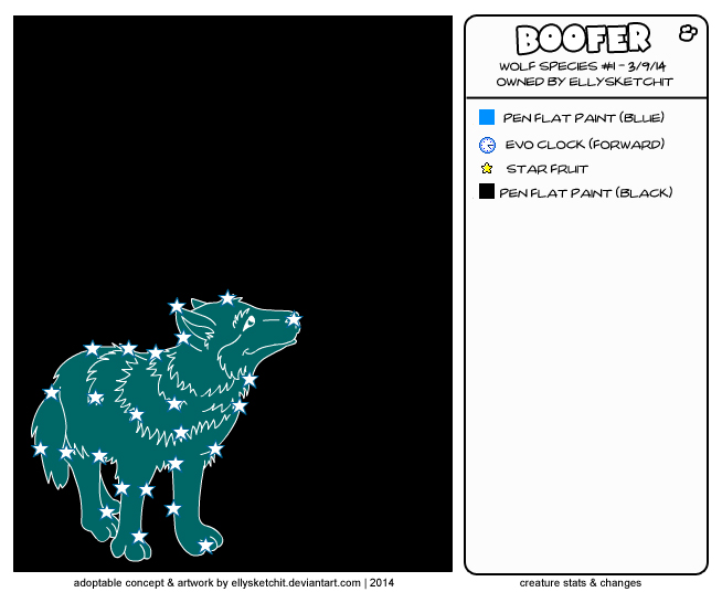 Boofer: owned by Elly