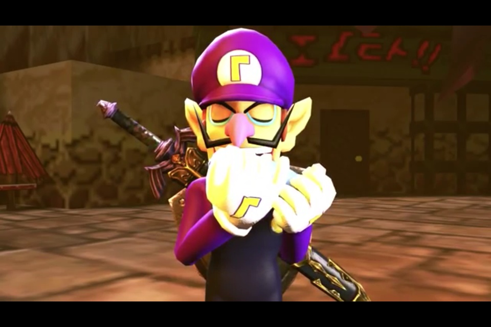 Waluigi plays the ocarina of time