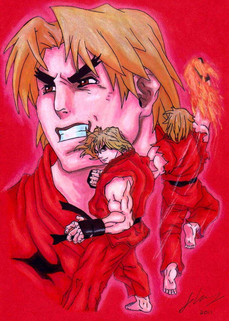 Ken Fire Ken Street Fighter by Joker-laugh on DeviantArt