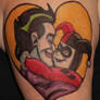 Joker and Harley in Love Tattoo drawing.