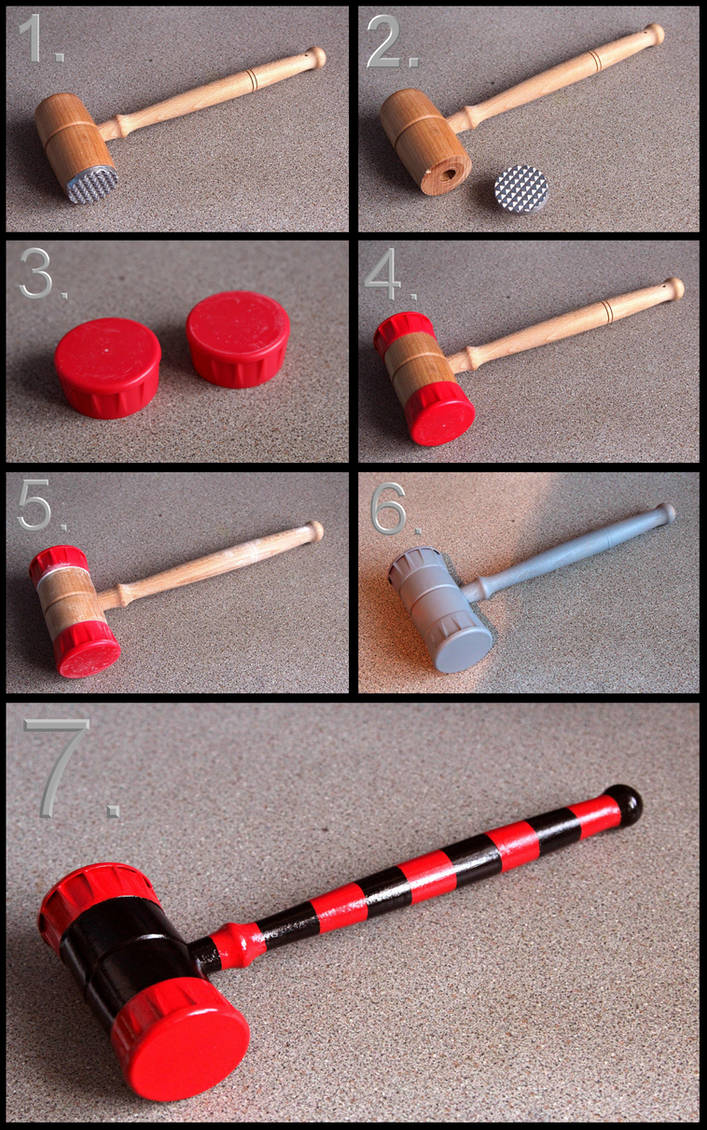 LEGO 3D Printed Painted Megaton Hammer by mingles on DeviantArt