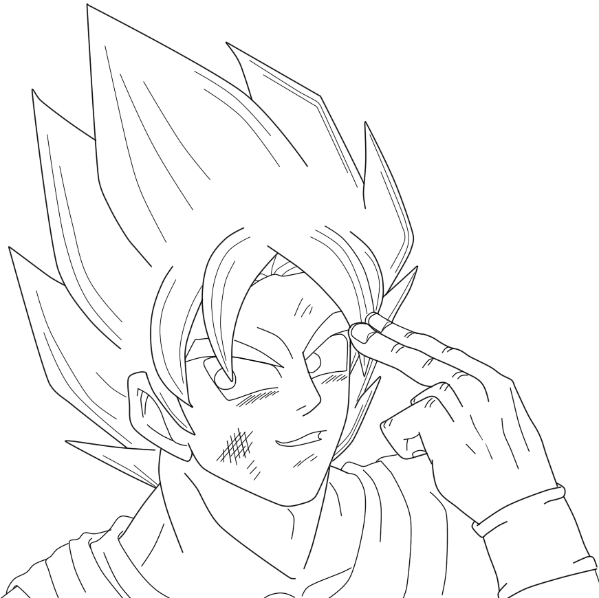 DBZ Goku Line Art By Yupytup5 On DeviantArt dbz-goku-line-art-by-yupytup5-on-deviantart