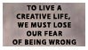 Lose Our Fear of Being Wrong Stamp by slshimerdla