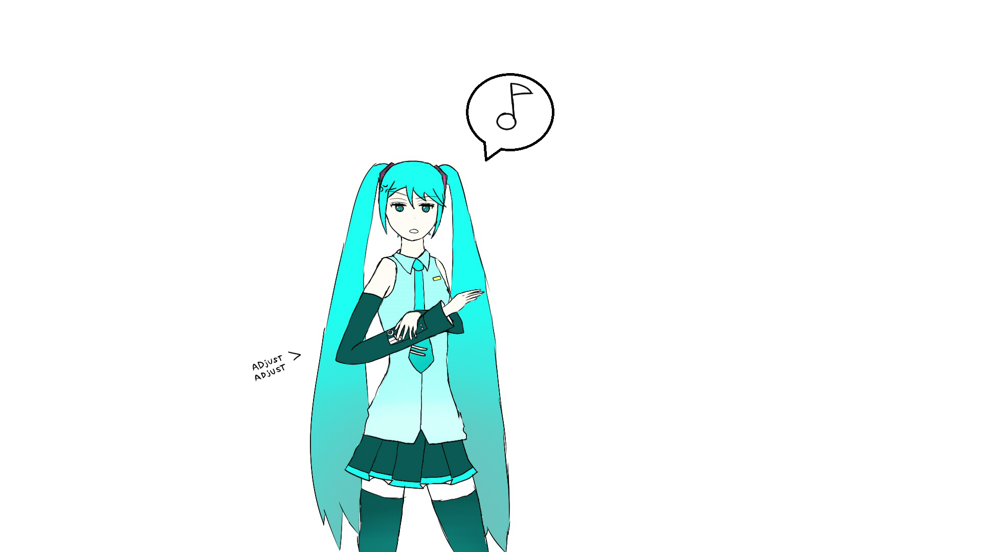 Now we know what these arm panels are for. Miku.