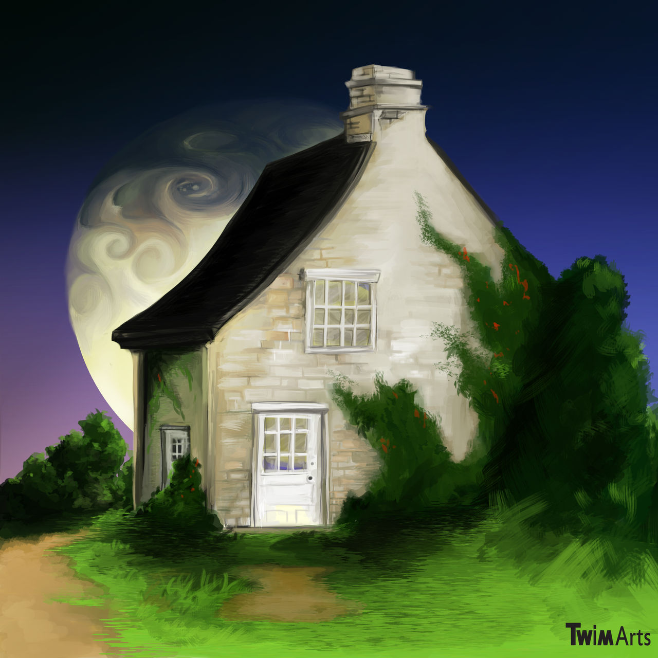 House and Moon