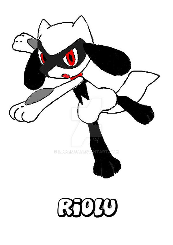 red black and white riolu by linkem59 on DeviantArt