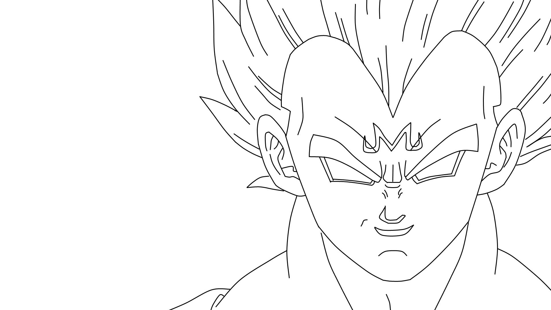 dragon ball z vegeta coloring pages