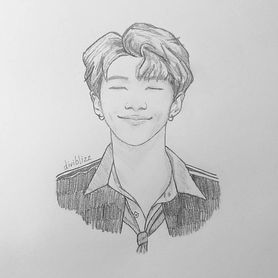 BTS - RM Fanart Sketch by diviblizz on DeviantArt