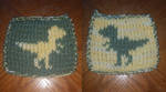 Dino Double Knit Coaster by Schorchingskys