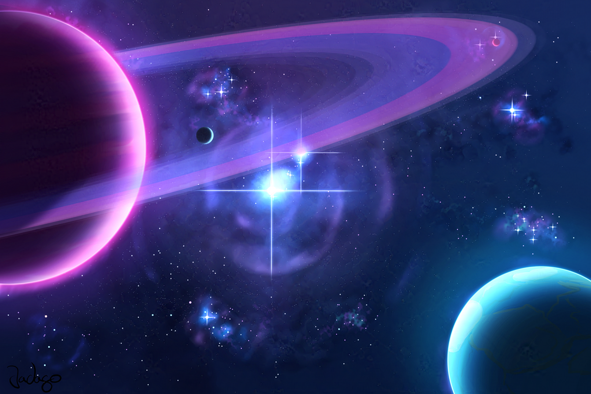 Pink Ring Planet