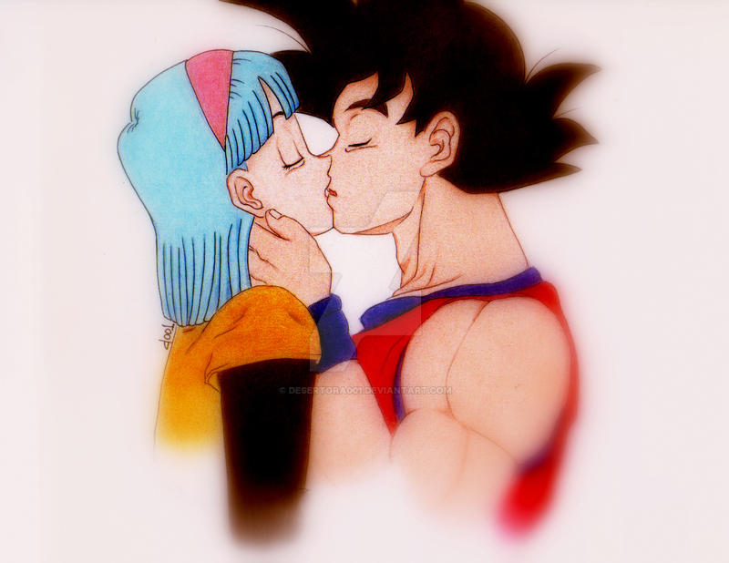 .:Goku X Bulma ...the kiss:.