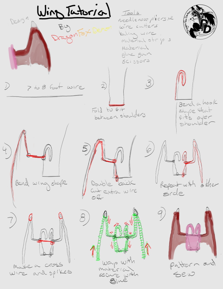 Tutorial Cosplay Wings by DragonFoxDemon on DeviantArt tutorial-cosplay-wings-by-dragonfoxdemon-on-deviantart