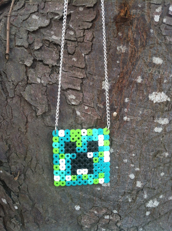 Minecraft creeper necklace