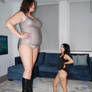 Goddess Amazon Aly(235 cm) and Skinny Tiny Girls