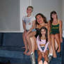 Huge Amazon Goddess ALY and Trio Tiny girls