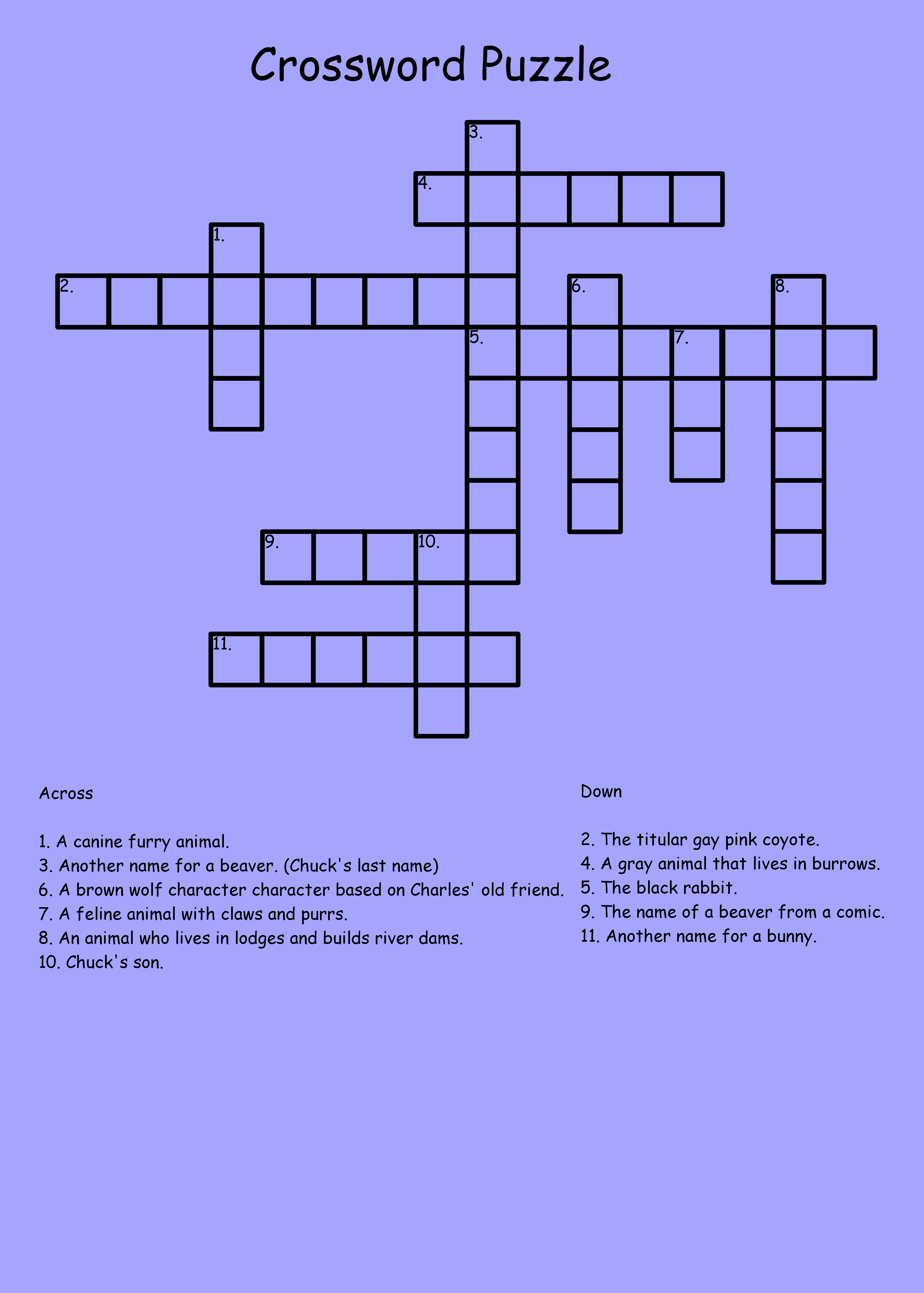 Crossword Puzzle by Charcoal Rabbit on DeviantArt Crossword Puzzle by Charcoal Rabbit on DeviantArt