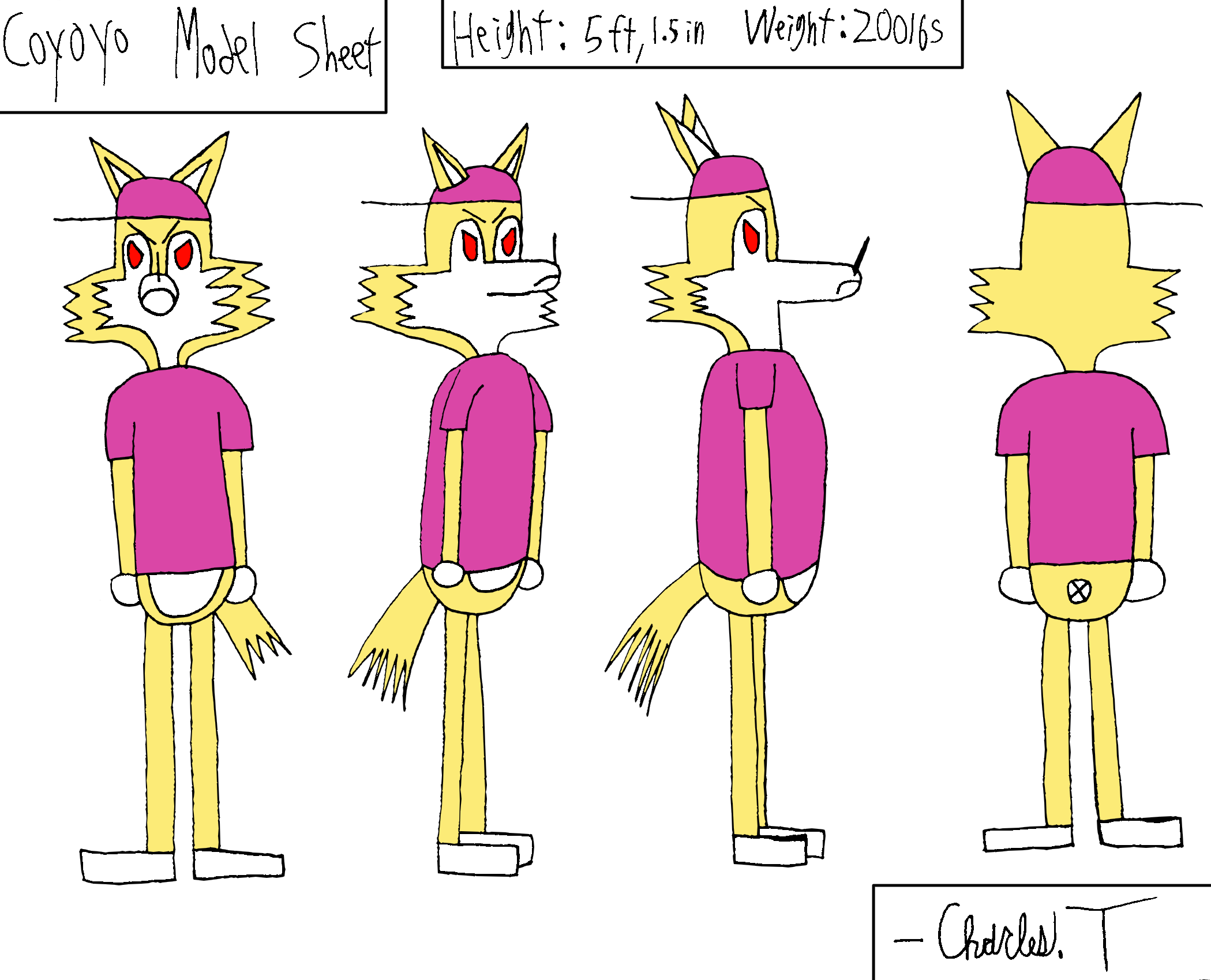 Coyoyo Model Sheet by Charcoal-Rabbit on DeviantArt