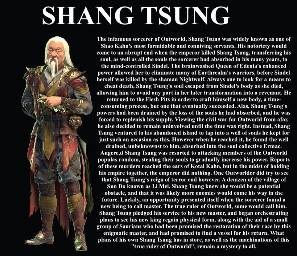 Mortal Kombat Bio Stills: SHANG TSUNG by CrucialSuicide on DeviantArt