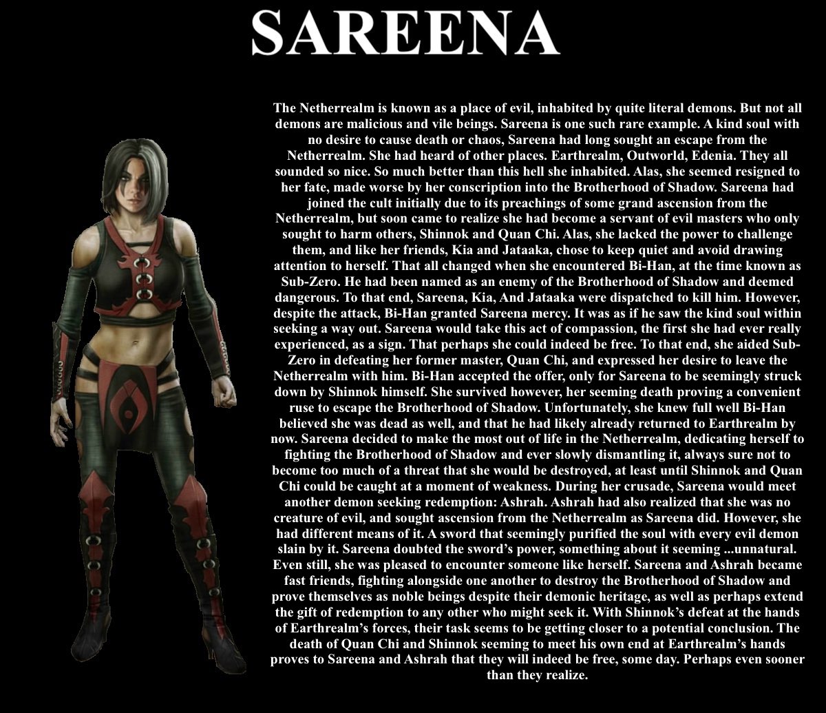 Mortal Kombat Requiem Sareena Bio by Cdrdeviantart on DeviantArt