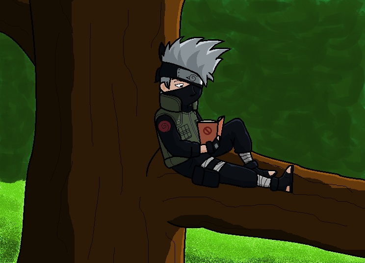 Kakashi reading