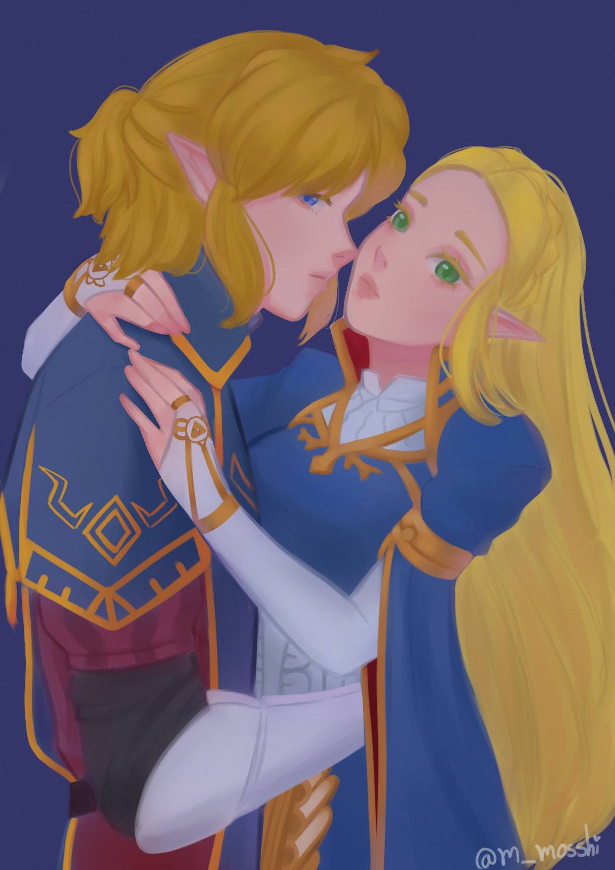 The knight and the princess (Zelink BOTW) by Mosshi0v0 on DeviantArt