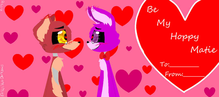 Foxy x Bonnie Valentine's day card