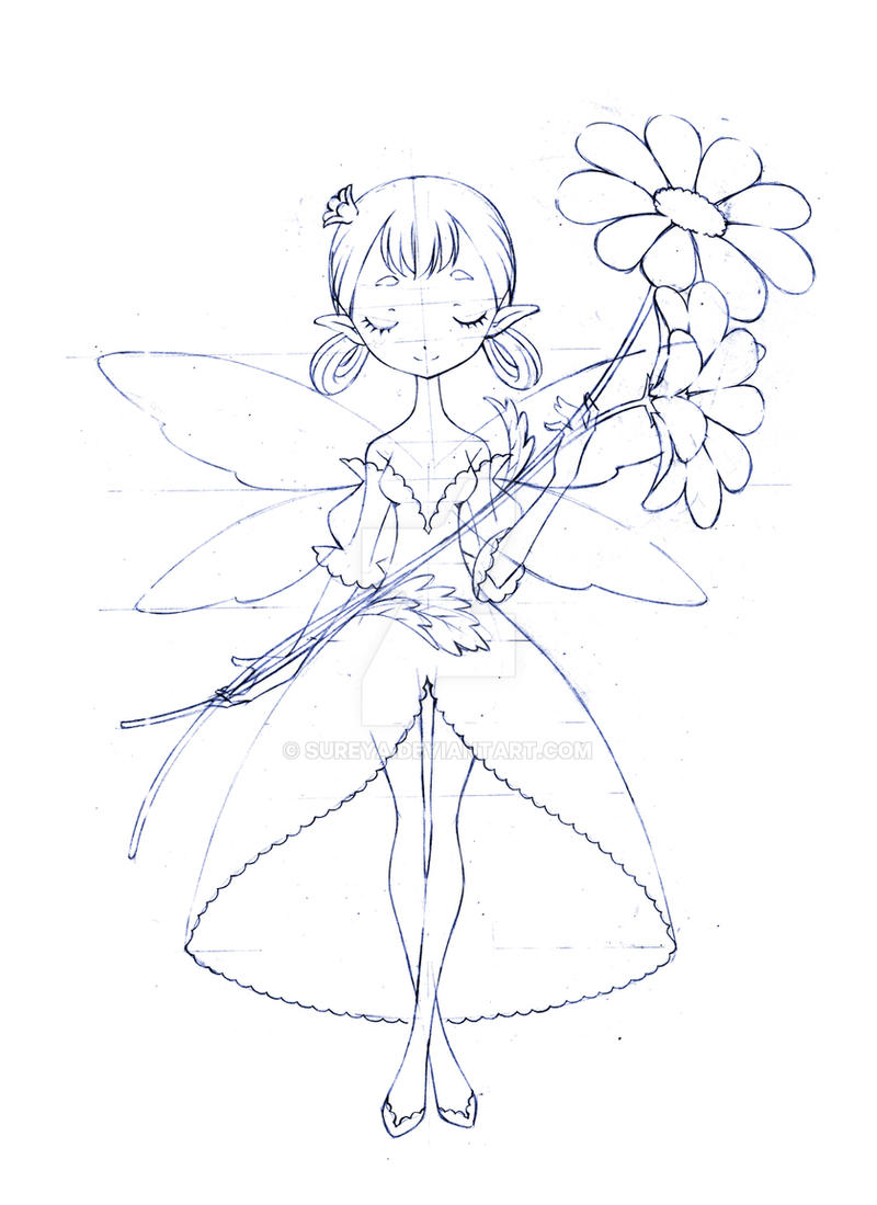 Flower Fairy Sketch 01 By Sureya On DeviantArt flower-fairy-sketch-01-by-sureya-on-deviantart