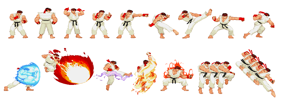 MVC1 Ryu Sprite Collection by rkit0m1kU on DeviantArt