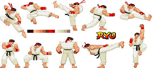 Mode Change Ryu Custom-edited Ryu sprites by rkit0m1kU on DeviantArt