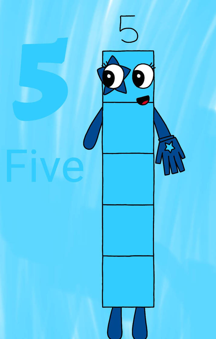 Numberblock 5 is a girl by adelinalovesCAT on DeviantArt