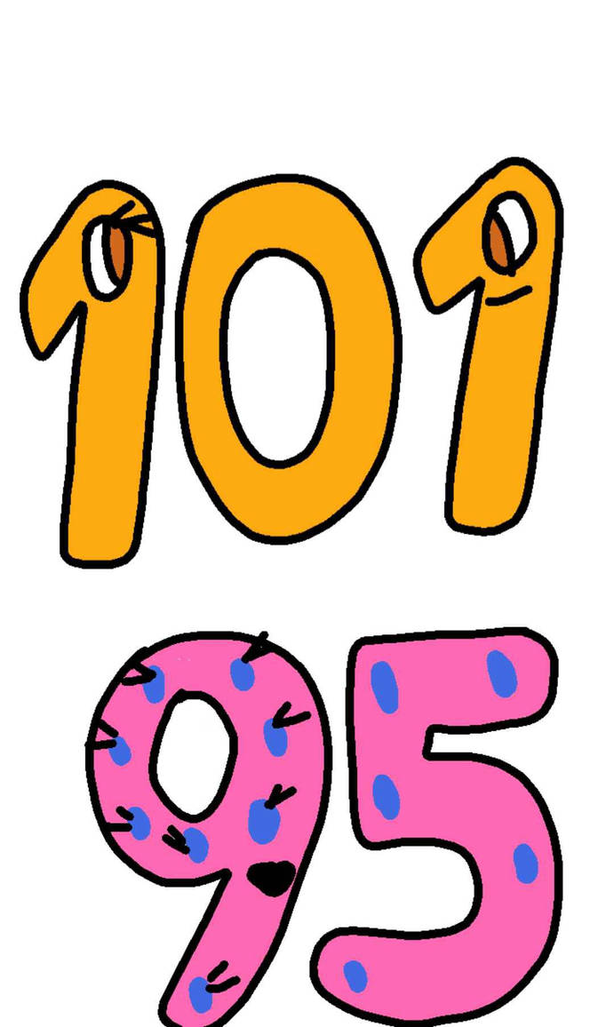 Endless Numbers 101 and 95 by adelinalovesCAT on DeviantArt