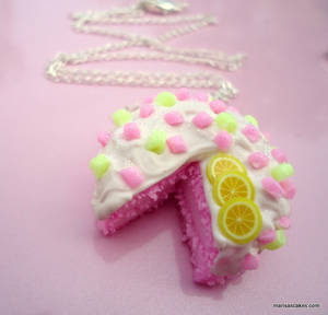 Strawberry Cake Neckalce