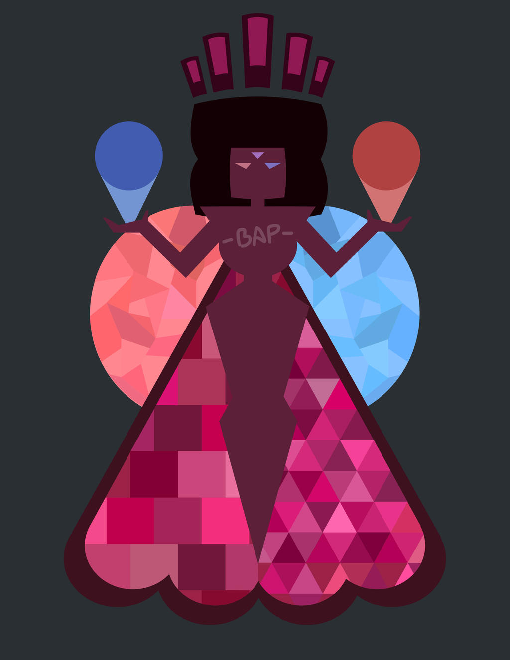 Garnet Diamond Mural