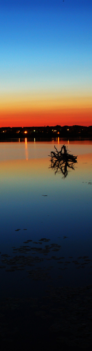 sunset on lake glen