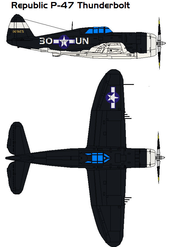 Republic P-47C &N Thunderbolt, USAF variants  Wwii fighter planes, Wwii  airplane, P 47 thunderbolt