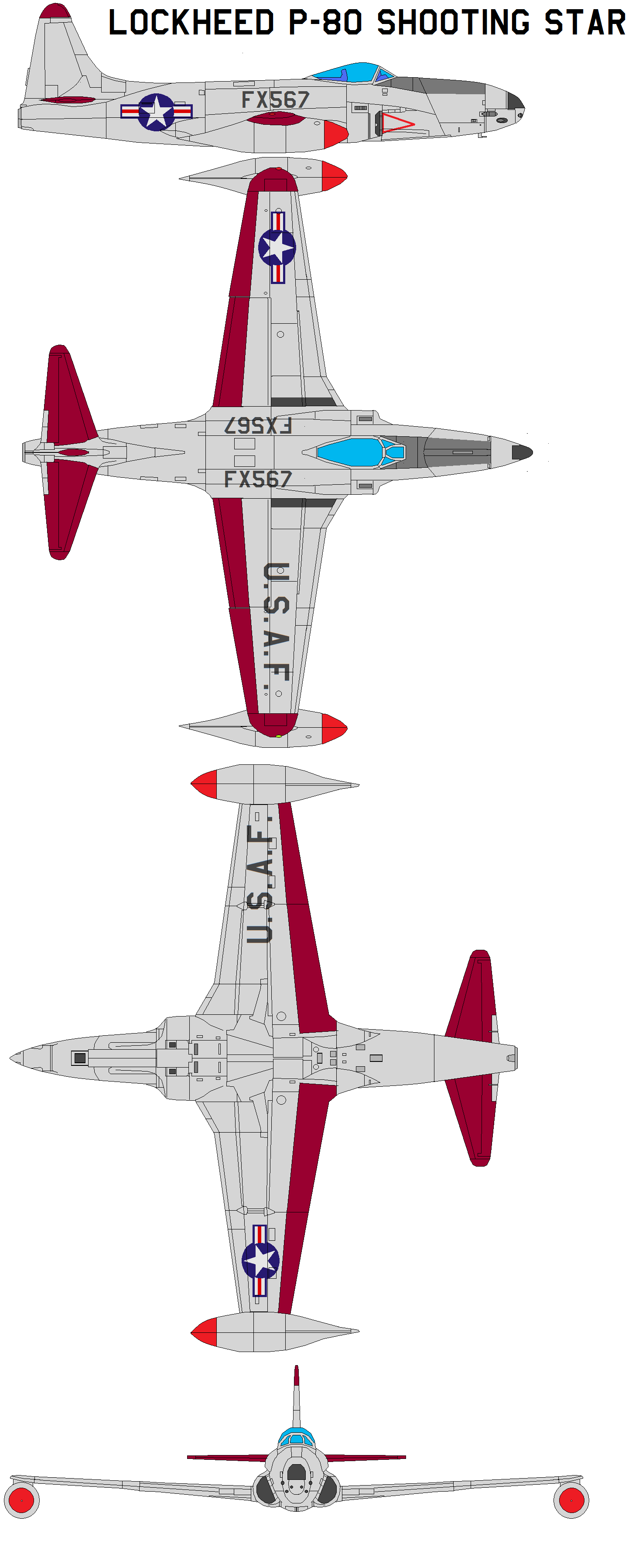 Lockheed P-80 Shooting Star by bagera3005 on DeviantArt