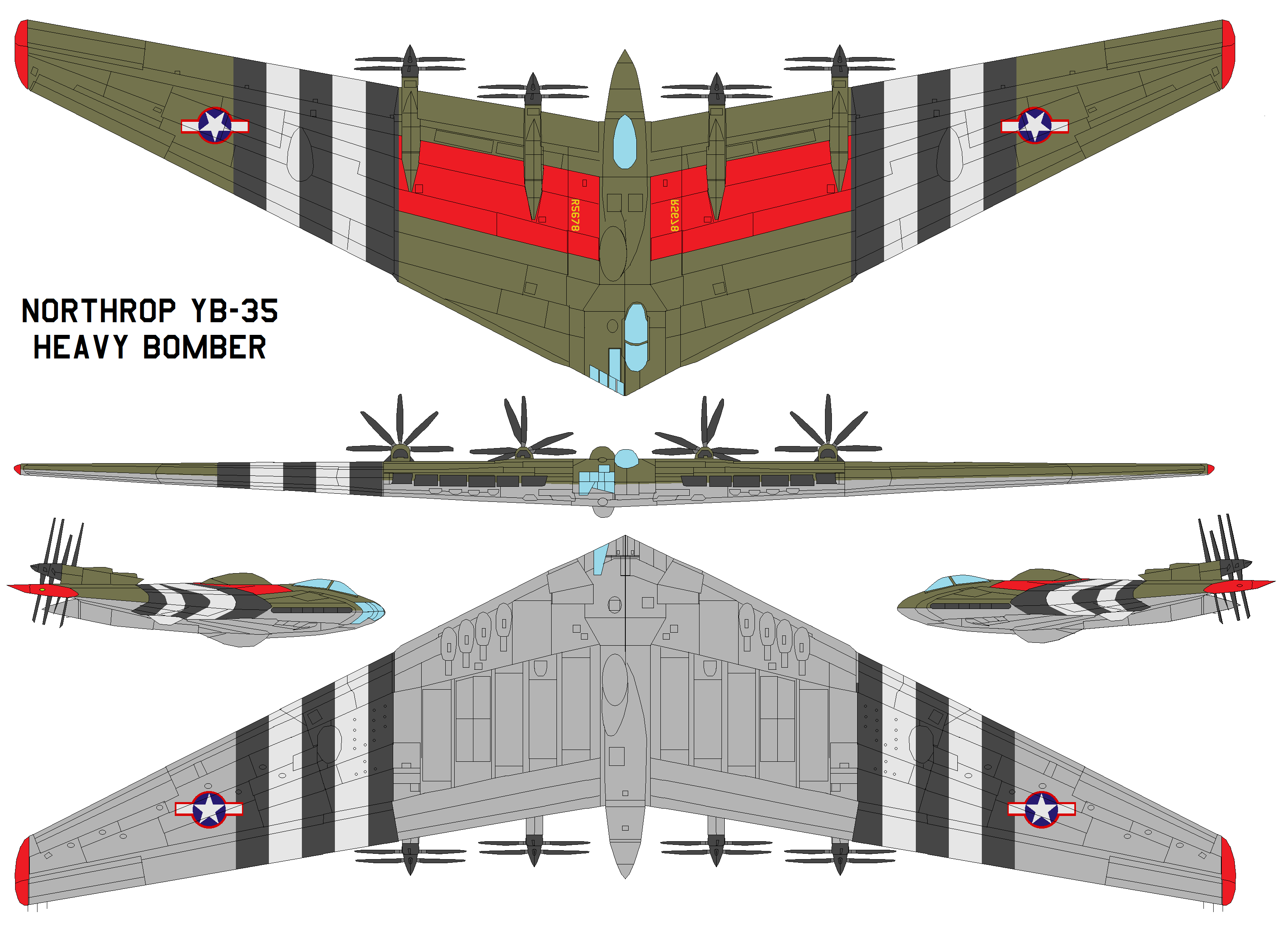 Northrop YB-35 action D DAY