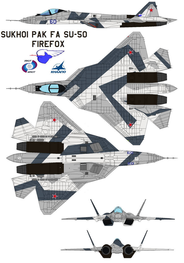 Sukhoi PAK FA SU-50 firefox by bagera3005 on DeviantArt