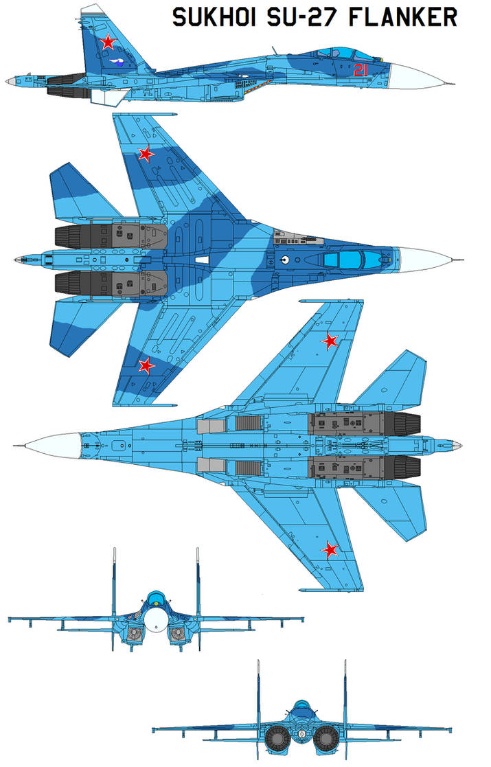 SU-27 Flanker #3 by Airpower Art