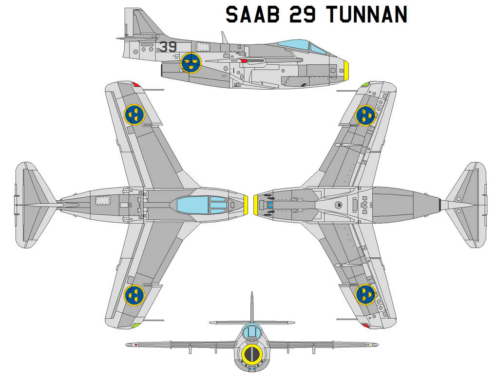 J29 Saab 29 Tunnan by bagera3005 on DeviantArt