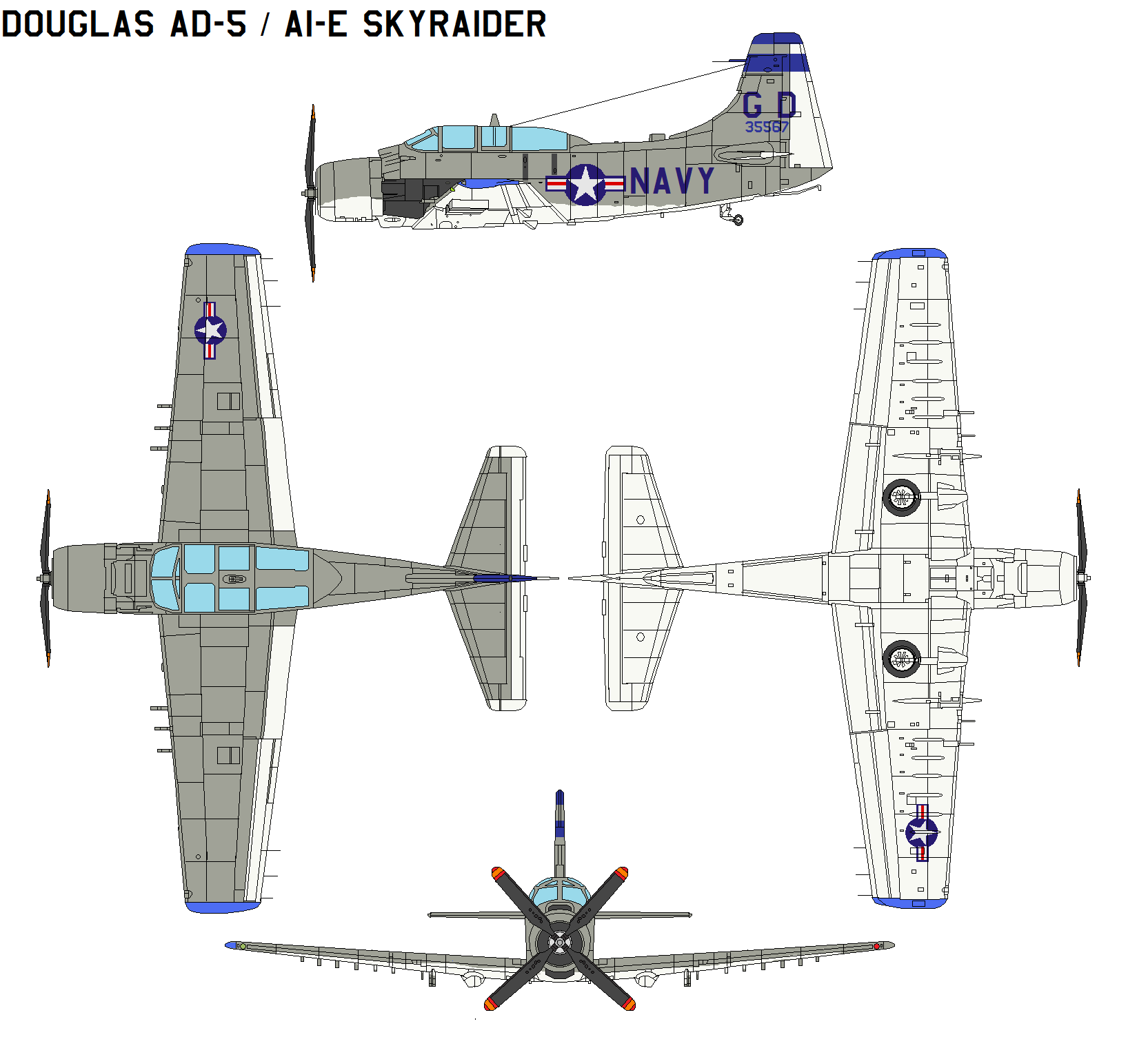 Douglas AD-5  A1-E Skyraider