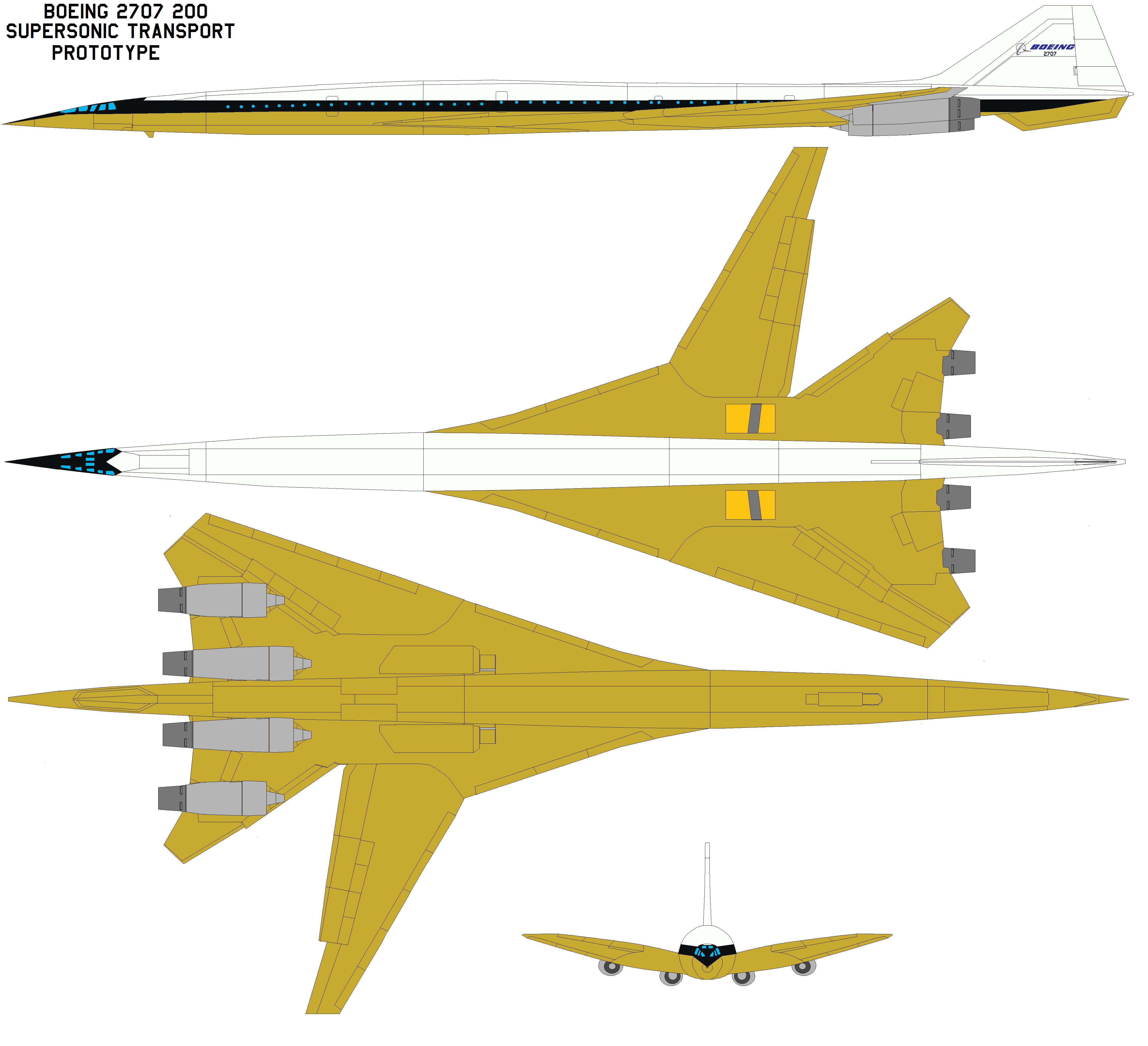 Boeing 2707 200 sst prototype by bagera3005