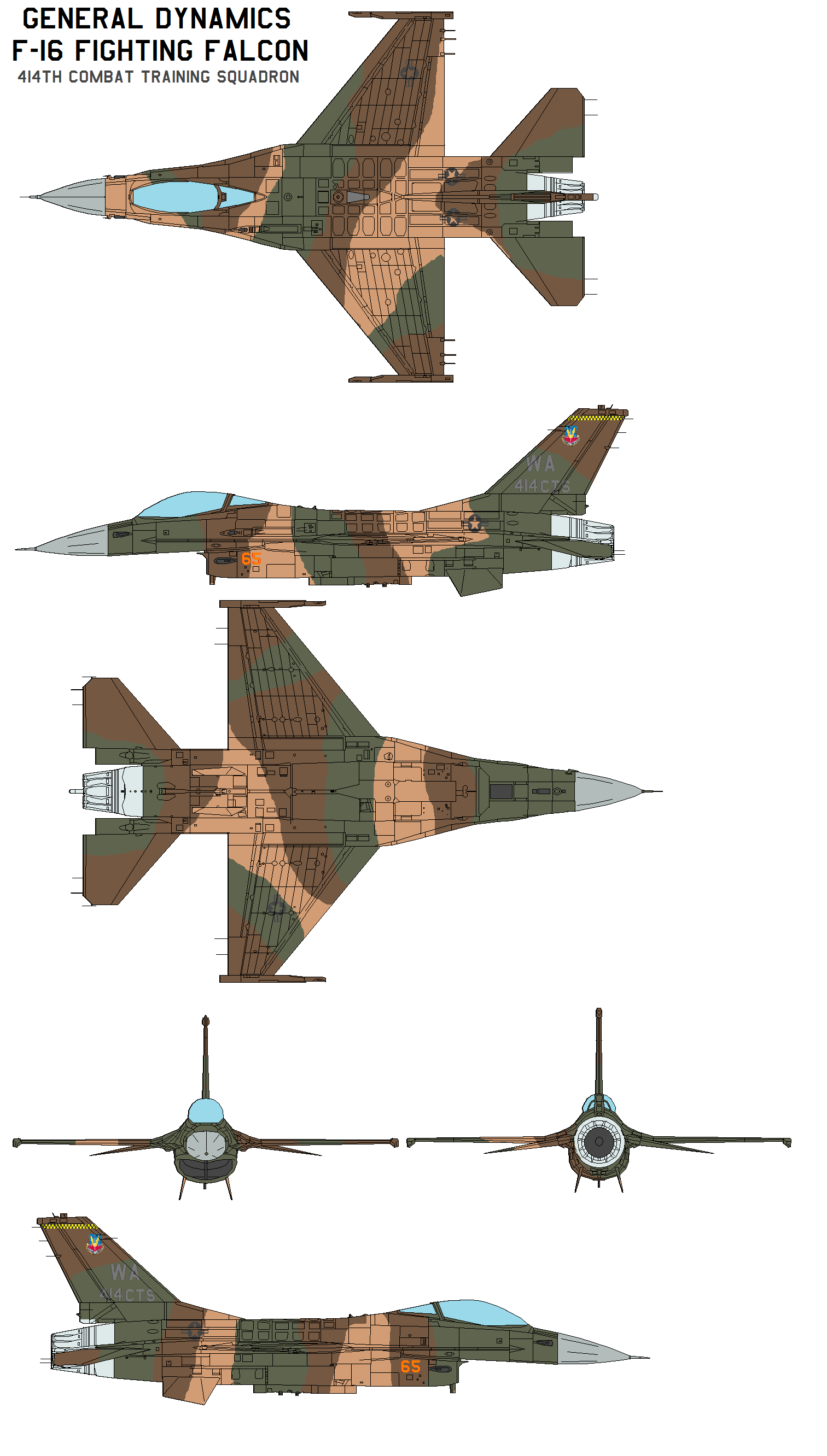 General Dynamics F-16 Fighting Falcon 414th Combat