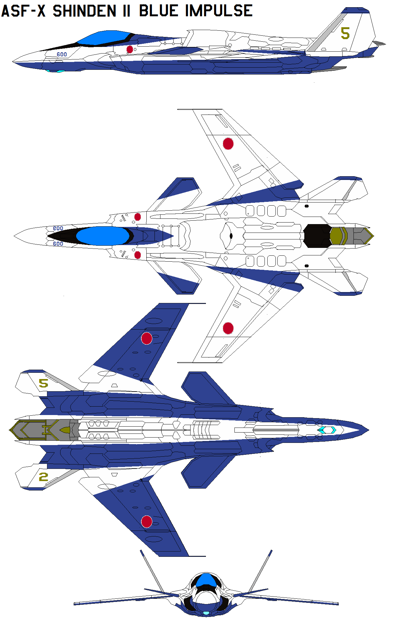 Asf Blue ASF-X Shinden II Blue Impulse by bagera3005 on DeviantArt