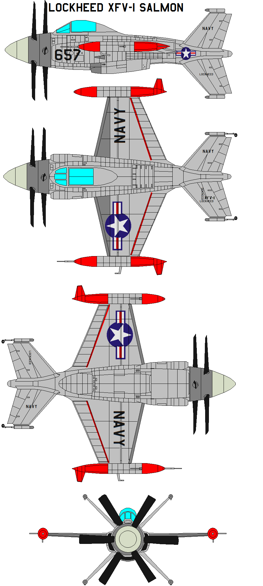 Lockheed XFV-1 Salmon by bagera3005 on DeviantArt